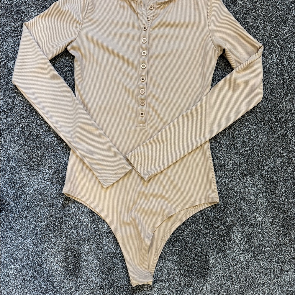 Long Sleeve De Base Nude-colored Bodysuit